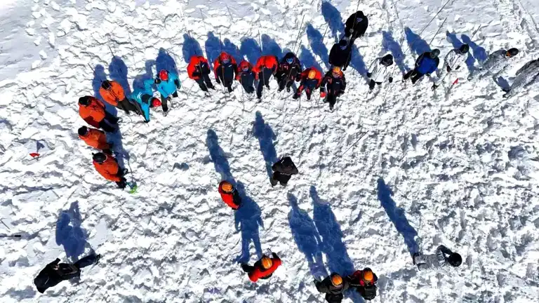 Erzincan'da Çığ Kurtarma Tatbikatı